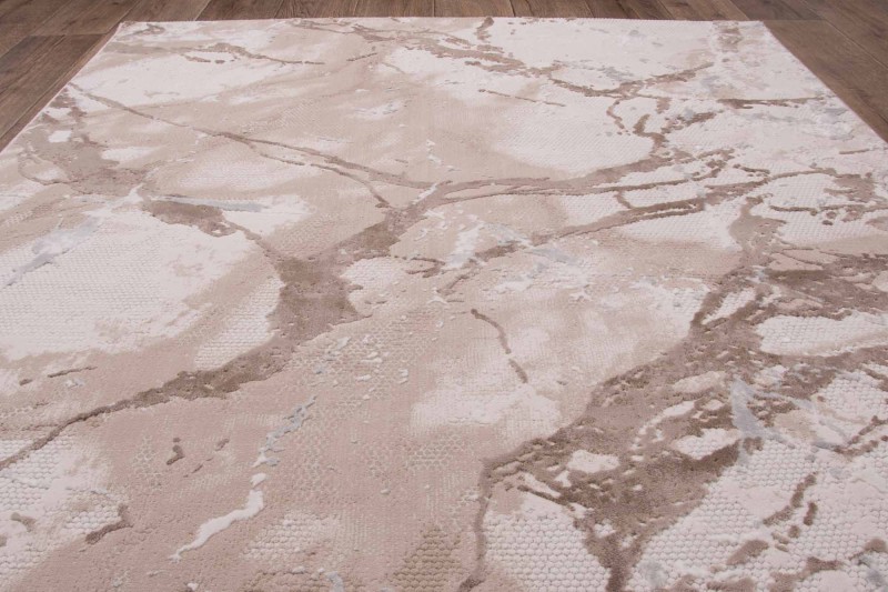 Wzór beżowego dywanu nowoczesnego Dywilan Lila 1 D841B