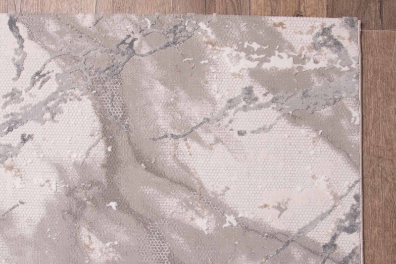 Runo beżowo-szarego dywanu nowoczesnego Dywilan Lila 1 D841B