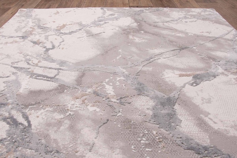 Wzór beżowo-szarego dywanu nowoczesnego Dywilan Lila 1 D841B