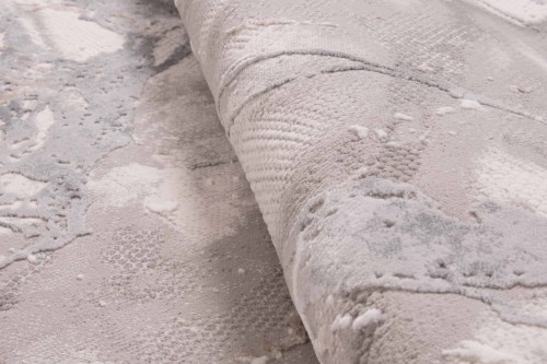 Zbliżenie runabeżowo-szarego dywanu nowoczesnego Dywilan Lila 1 D841B