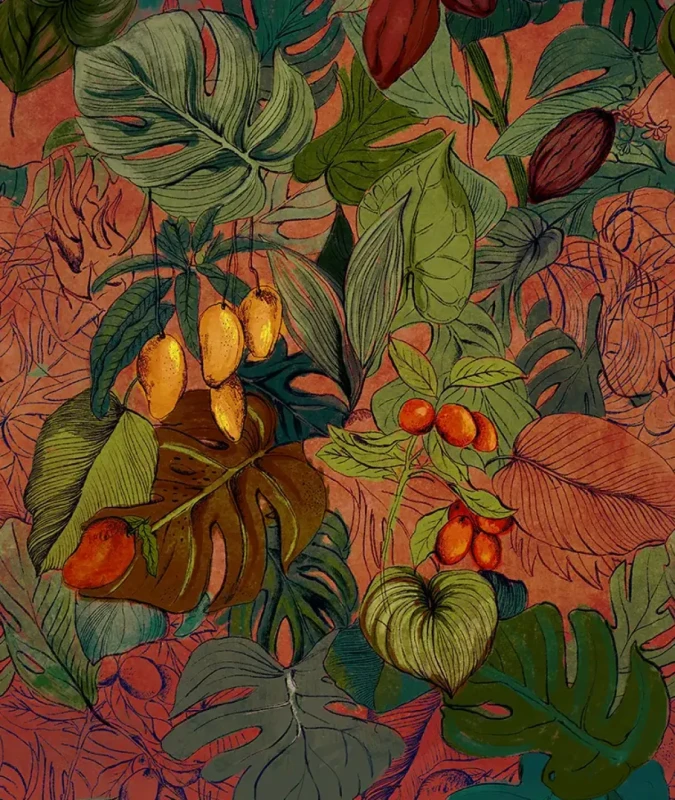 Tapeta tropikalne rośliny Cocoa Wallcolors.webp