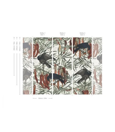 Wymiary tapety Crows Wallcolors.webp