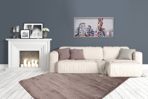 Jasno brązowy dywan nowoczesny Lalee Home Softtouch SOT 700 w salonie