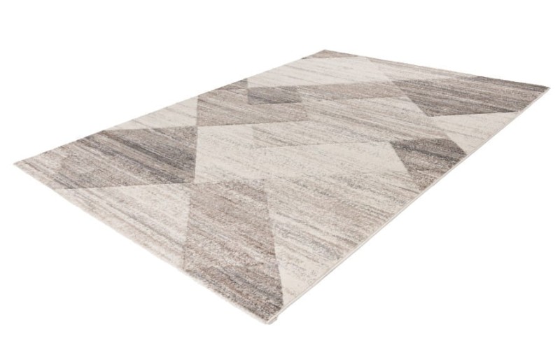 Rzut z boku na szaro-beżowy dywan nowoczesny Lalee Home Trendy Carving TRC 405