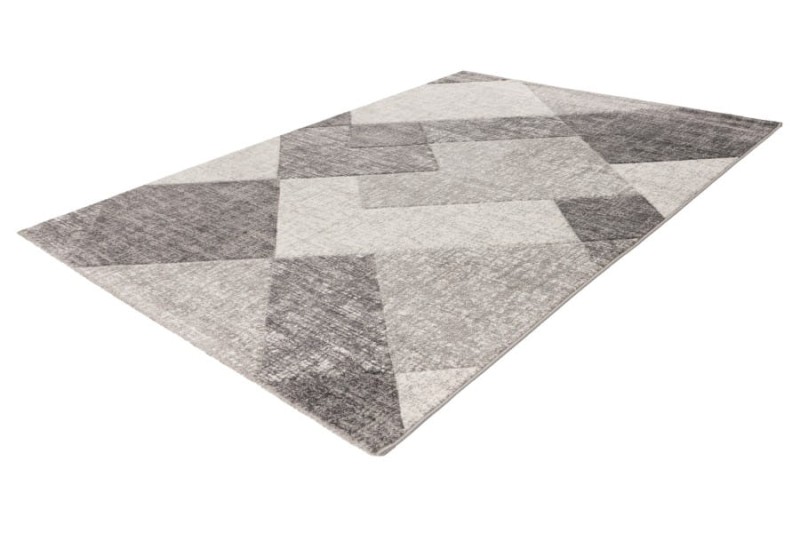 Rzut z boku na szary dywan nowoczesny Lalee Home Trendy Carving TRC 405