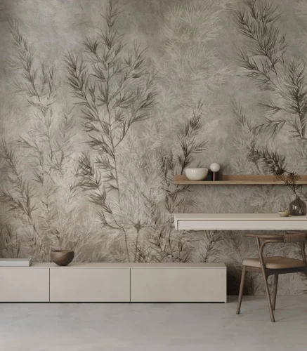 Tapeta suche trawy Dry Grass Grey w salonie .webp