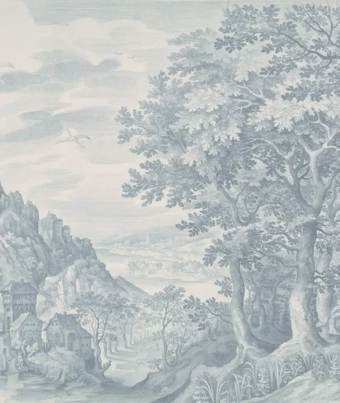 Tapeta Ethereal Forest Blue.webp