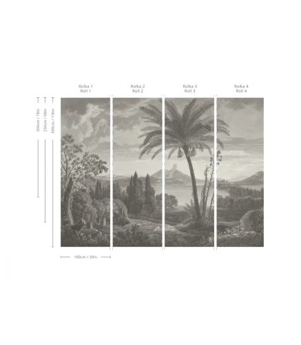Wymiary tapety muralu Tropical Volcano Vista.webp