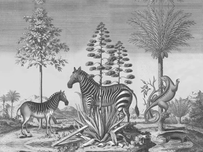 Wizualizacja muralu Zebra on Agave.webp