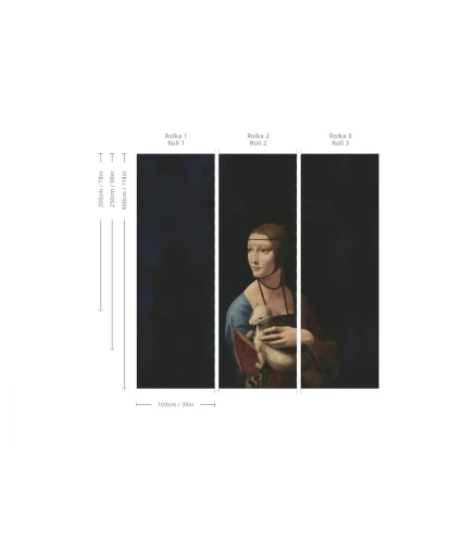 Wymiary tapety muralu Lady with an Ermine.webp