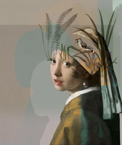 Tapeta Nature Girl With The Pearl Wallcolors