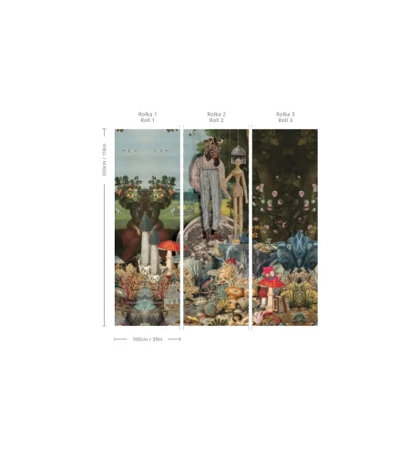 Rozmiary tapety muralu Puppets Wallcolors.webp