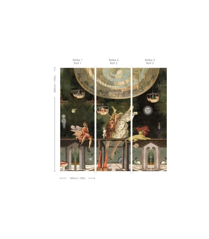 Wymiary tapety muralu Carousel.webp
