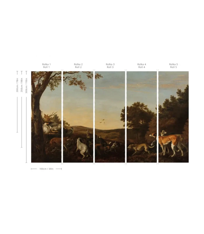 Wymiary tapety muralu Chart Wallcolors.webp