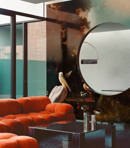 Tapeta z egzotycznymi ptakami Art Birds.webp