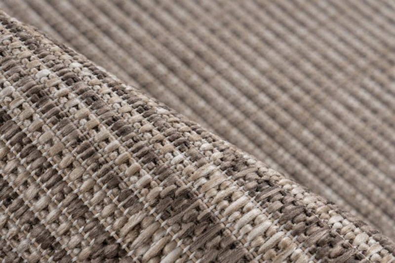Płaskotkane runo dywanu zewnętrznego Lalee In-and Outdoor Casa CAS 602 taupe