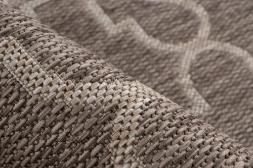 Płaskotkane runo dywanu zewnętrznego Lalee In-and Outdoor Casa CAS 604 taupe