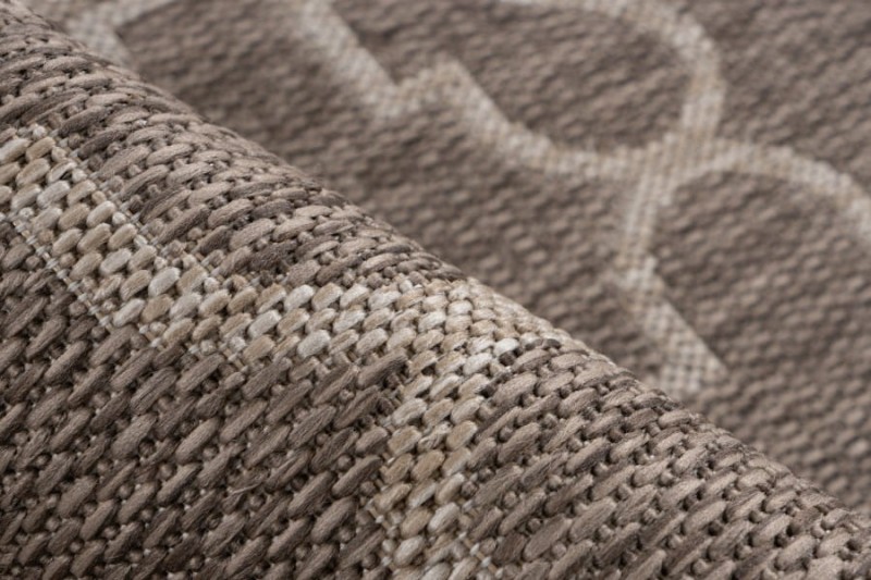 Płaskotkane runo dywanu zewnętrznego Lalee In-and Outdoor Casa CAS 604 taupe