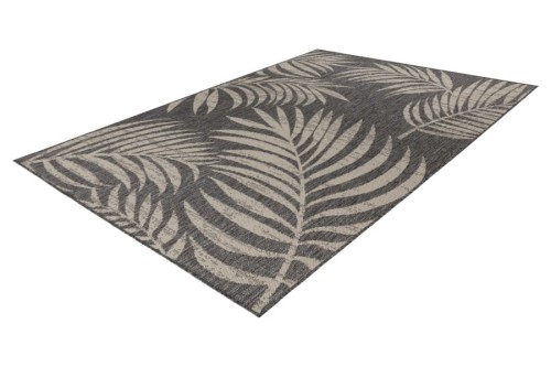 Rzut z boku na dywan zewnętrzny w liście Lalee In-and Outdoor Casa CAS 607 silver