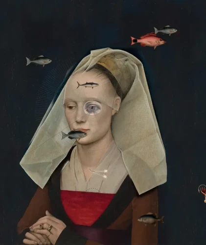 Tapeta w stylu renesansowym Nordic Lady.webp