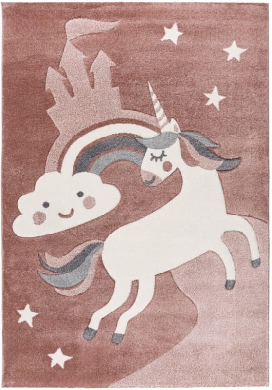 Dywan dziecięcy 3d jednorożec Lalee Kids Happy HAP 303 różowy