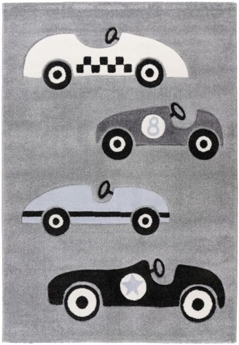 Dywan dziecięcy 3d auta Lalee Kids Happy HAP 309 szary