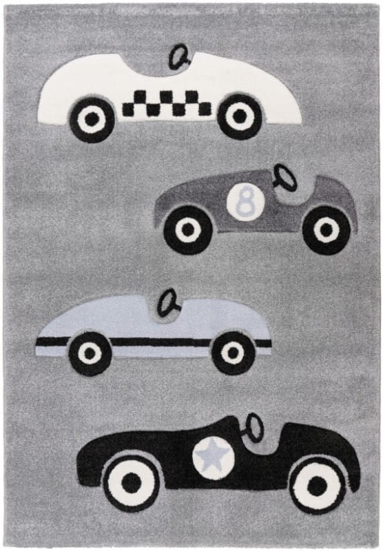 Dywan dziecięcy 3d auta Lalee Kids Happy HAP 309 szary