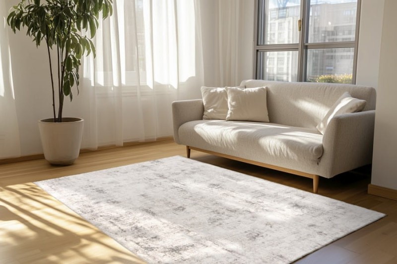 Szary dywan nowoczesny Lalee Pierre Cardin Lyon LYO 504 w salonie