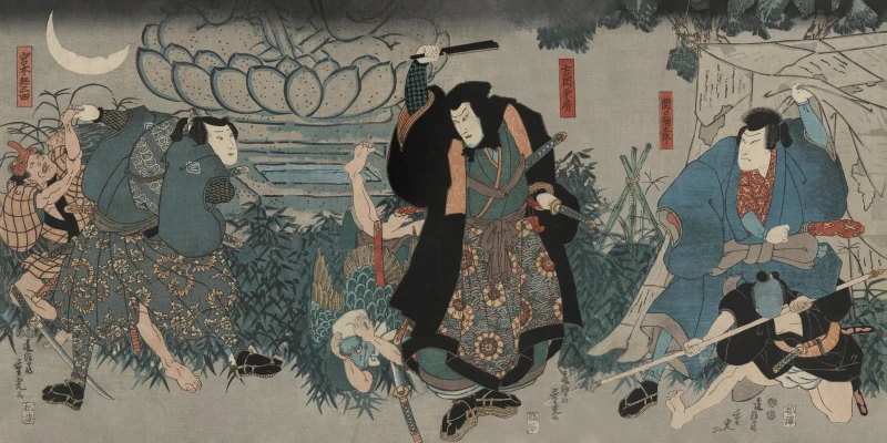 Mural w stylu azjatyckim Samurai.webp