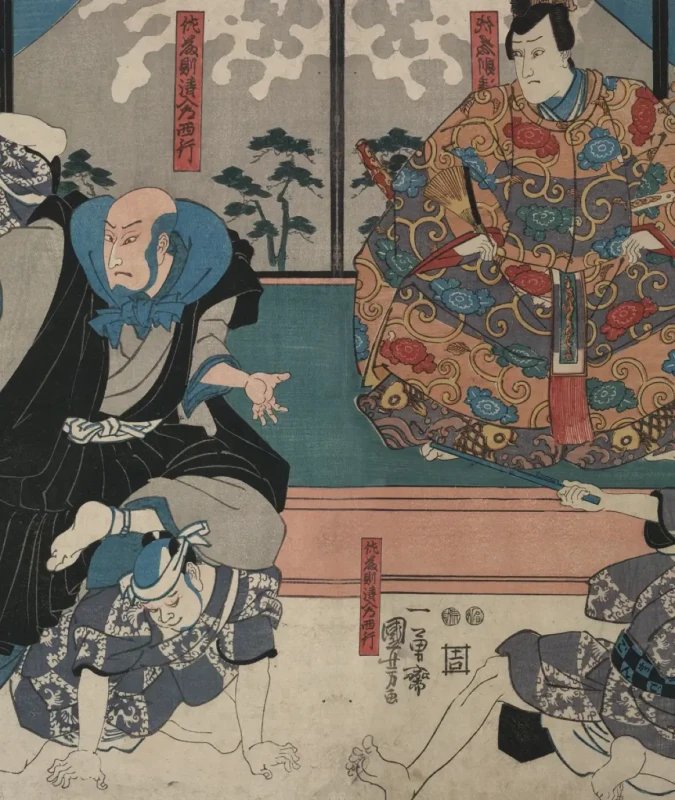 Tapeta w stylu japońskim Zen Warriors.webp