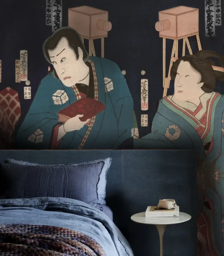 Tapeta Samurai chronicales w sypialni.webp