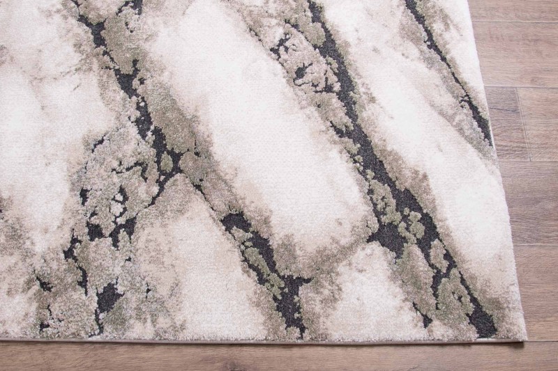 Boki dywanu nowoczesnego Dywilan Nero 1/A2787A zielono-kremowy