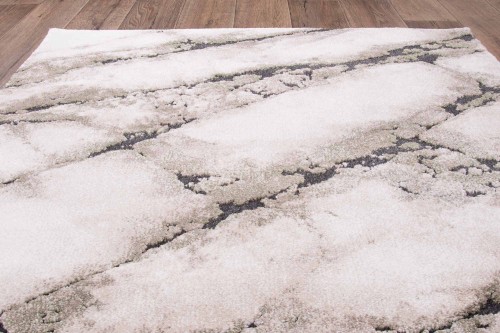 Rzut z góry na dywan nowoczesny Dywilan Nero 1/A2787A zielono-kremowy