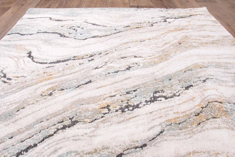 Rzut z góry na dywan nowoczesny Dywilan Nero 4/A2966A morsko-kremowy