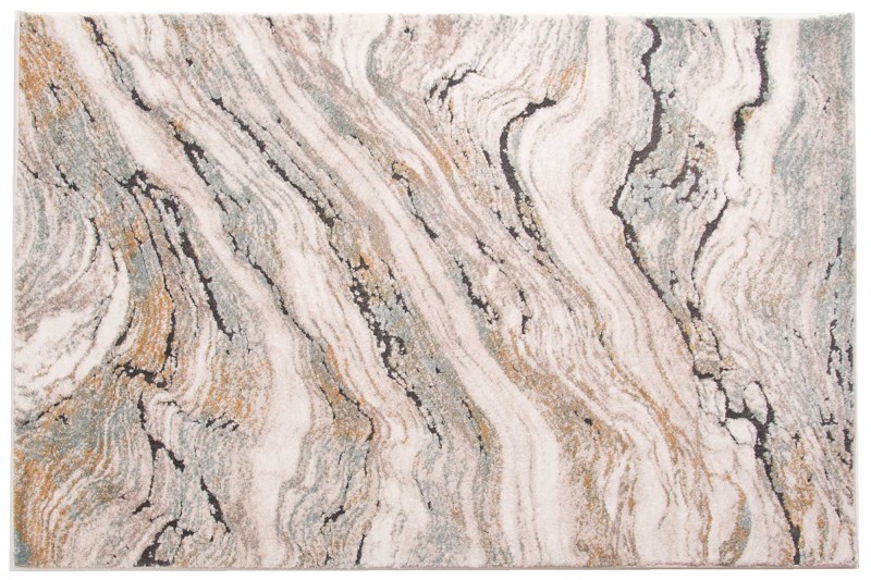 Rzut dywanu nowoczesnego Dywilan Nero 4/A2966A morsko-kremowy