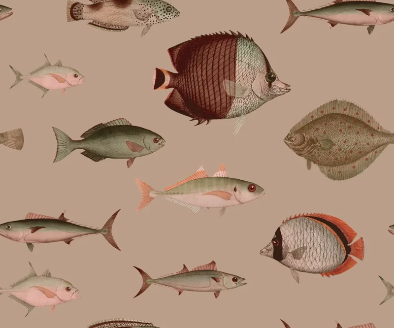 Mural z motywem morza Under the Sea Pink.webp