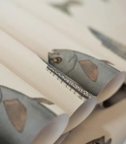 Tapeta Under the Sea Beige detal.webp