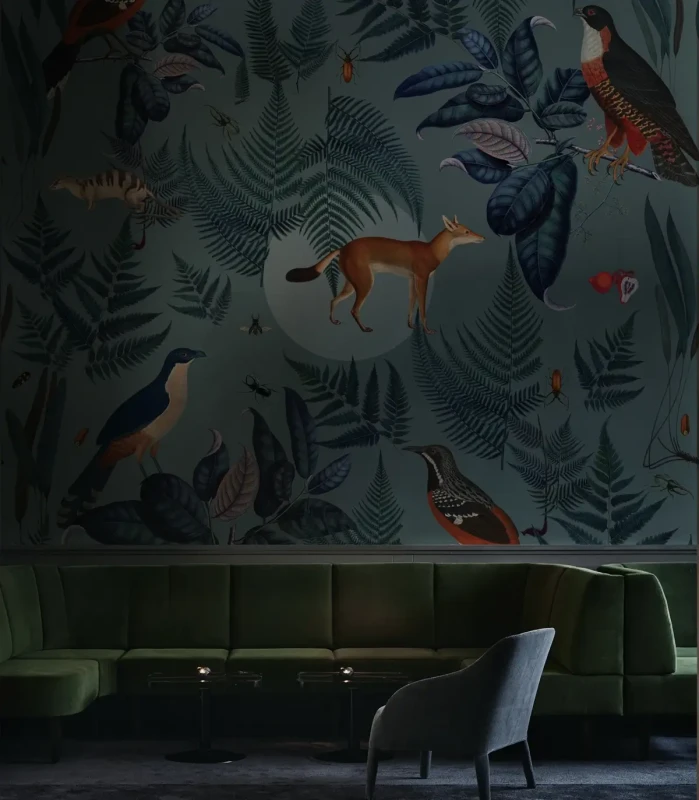 Tapeta do hotelu Turquoise Fern.webp