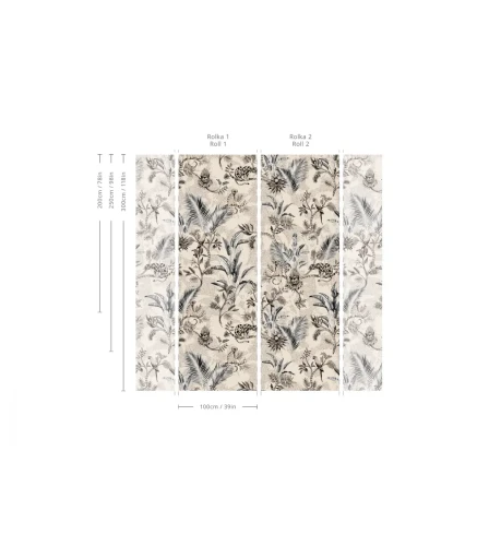 Wymiary tapety Jungle Team Beige.webp