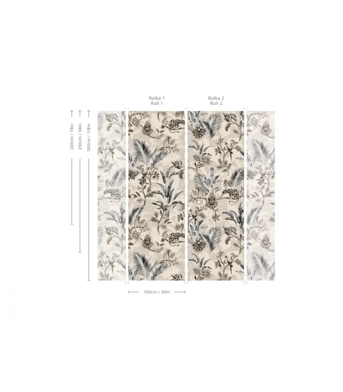 Wymiary tapety Jungle Team Beige.webp