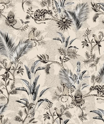 Tapeta Jungle Team Beige.webp