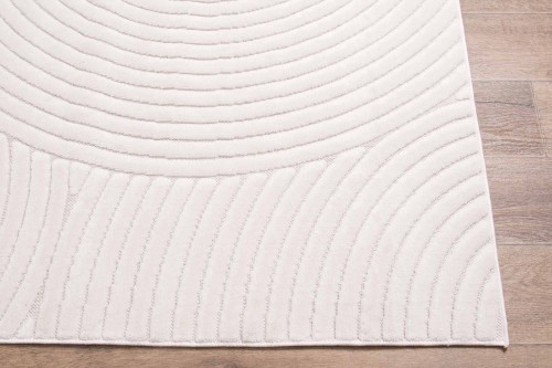 Zbliżenie dywanu art deco 3d Dywilan Juno 6 D798AW cream