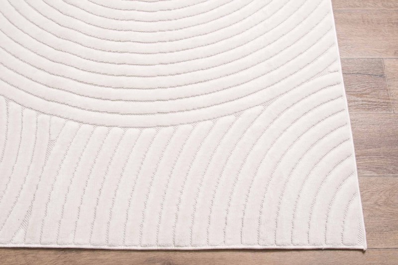 Zbliżenie dywanu art deco 3d Dywilan Juno 6 D798AW cream