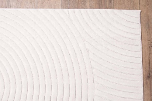 Obszycie dywanu art deco 3d Dywilan Juno 6 D798AW cream