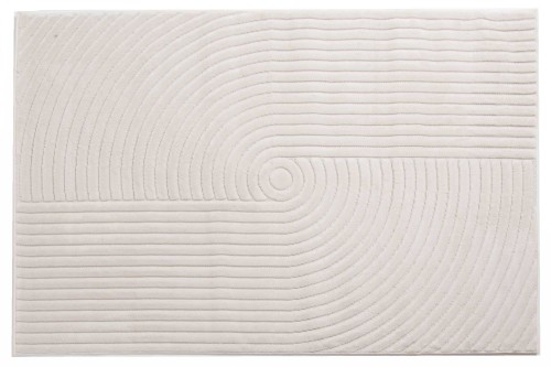 Rzut dywanu art deco 3d Dywilan Juno 6 D801AW cream