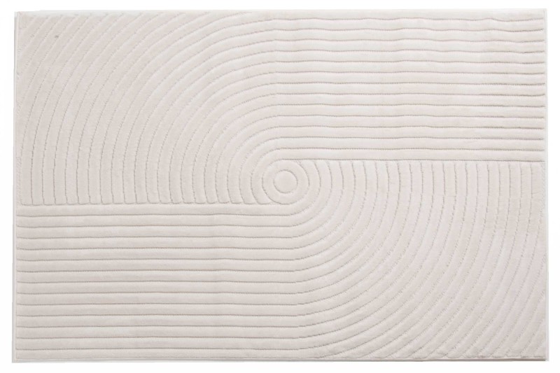 Rzut dywanu art deco 3d Dywilan Juno 6 D801AW cream