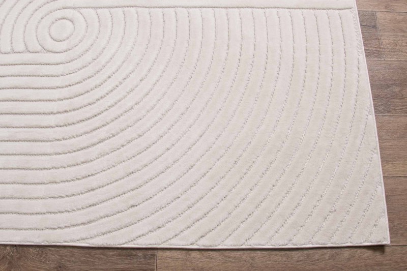 Obszycie dywanu art deco 3d Dywilan Juno 6 D801AW cream