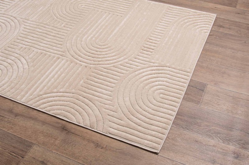 Na podłodze dywan art deco 3d Dywilan Juno 7 G267AP beige