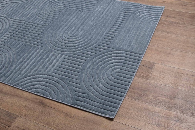 Na podłodze dywan art deco 3d Dywilan Juno 7 G267AZ denim