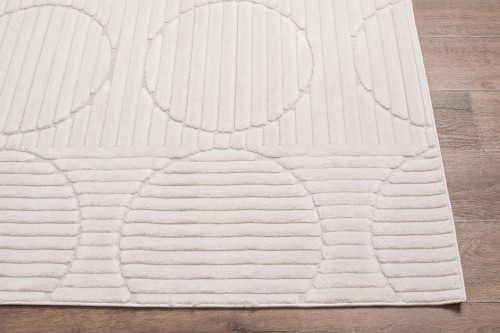 Zbliżenie dywanu art deco 3d Dywilan Juno 8 G267AW cream